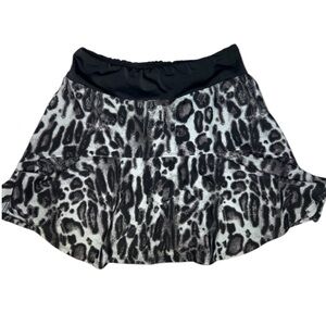 Athletic flutter skort Woman’s Black and White Leopard Golf, Tennis, Sports Med